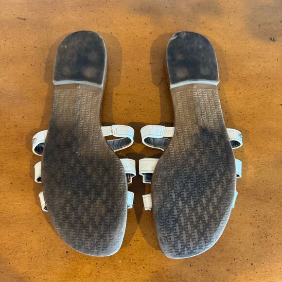 Sam Edelman Bay Cutout Slide Sandals – White Leather, Size 10 - Picture 3 of 10